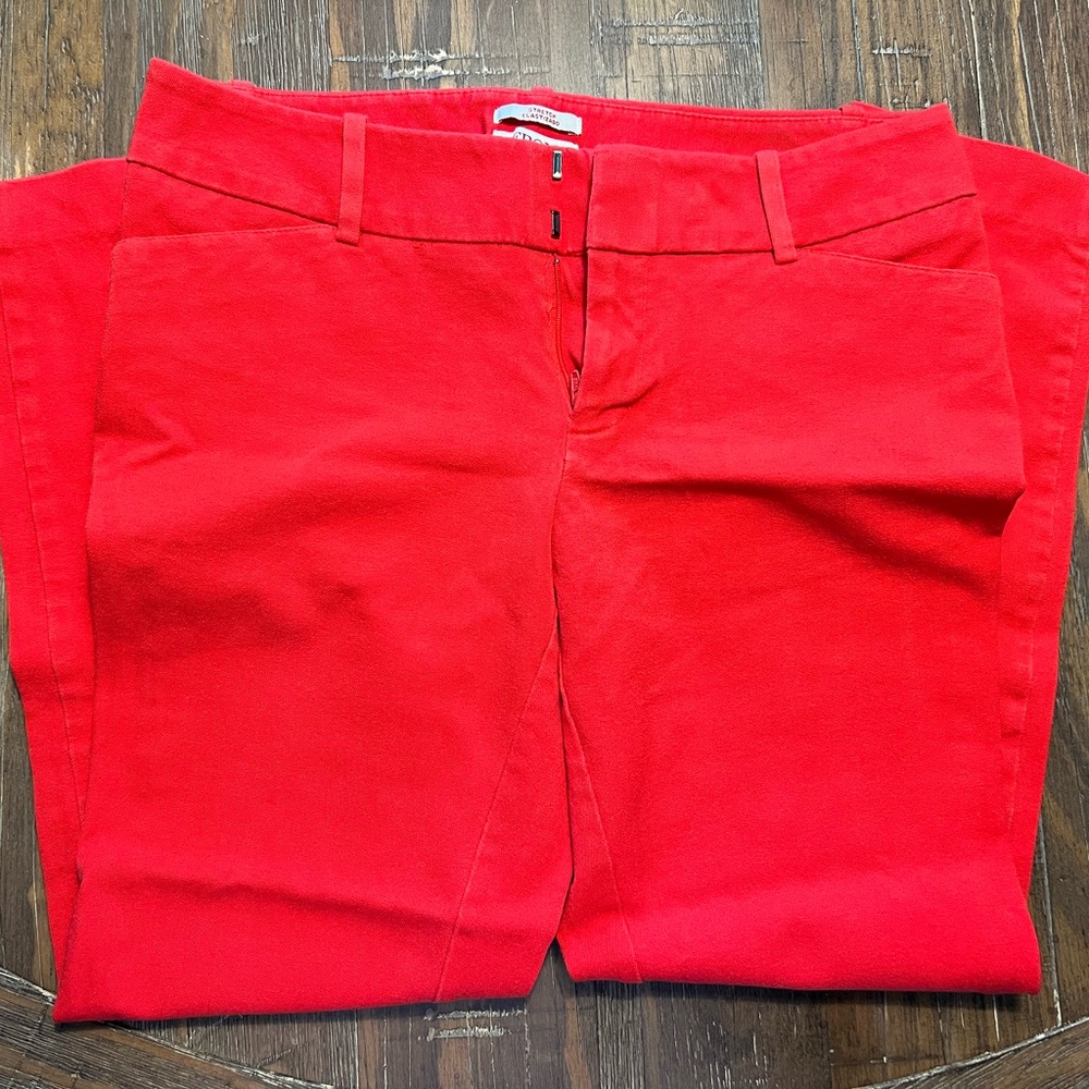 Merona pixie dress pant. Stretch. Red. Size 6.